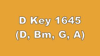 D Key 1645 D Bm G A [upl. by Alodi]