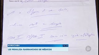 Lei municipal de Sorocaba penaliza garranchos de médicos em receitas [upl. by Enelra]