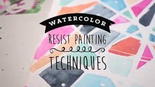 WATERCOLOR RESIST PAINTING TECHNIQUES [upl. by Nov199]