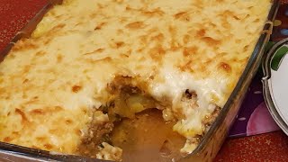 GRATIN POMMES DE TERRE ET VIANDE HACHÉEGRATIN WITH THE POTATO أكلة وجبة عشاء [upl. by Carlotta]