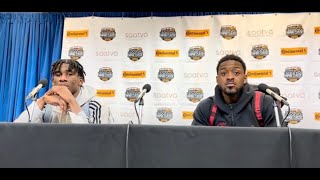 Player QampA Xavier Johnson and Kaleb Banks react to Indianas win over Louisville Empire Classic [upl. by Ailima165]