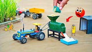 Tractor making rise mill machine A to Z process science projectdiy tractor home made rise thresher [upl. by Yblok578]