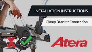 Atera clamp bracket connection for installation on the trailer hitch [upl. by Borchers655]