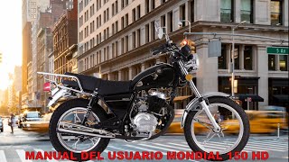 MANUAL DEL USUARIO MONDIAL 150 HD [upl. by Sewel]