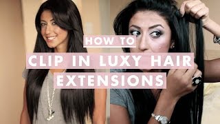 How to Clip In Luxy Hair Extensions [upl. by Oetsira]