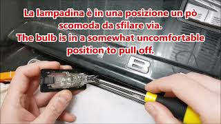 Sostituzione Luce targa Seat Ibiza  Skoda  VW replace license plate light [upl. by Abram]