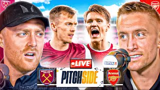 WEST HAM vs ARSENAL  Pitch Side LIVE [upl. by Camilo884]