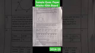 Class10th Maths Sample Question Paper 202425 CBSE Board 🔥shots akankshaonlineclasses [upl. by Maximo]