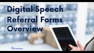 Speech Referral Forms Dashboard Overview [upl. by Darom]