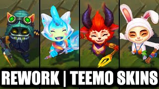 ALL TEEMO SKINS REWORK 2024 FINAL UPDATE  League of Legends [upl. by Oirazan]