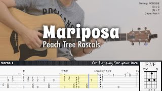 Mariposa  Peach Tree Rascals  Fingerstyle Guitar  TAB  Chords  Lyrics [upl. by Enetsirk]