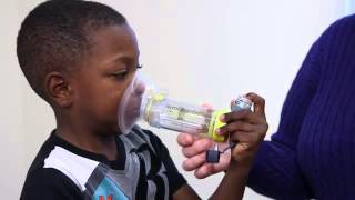 Using an Inhaler with a Spacer Mask [upl. by Huei]