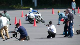 第44回全国白バイ安全運転競技大会2013 傾斜走行（男性の部）滋賀県警代表 [upl. by Dredi]