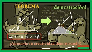 Demostración 001  TEOREMA RELACION LADO ÁNGULO EN UN TRIANGULO [upl. by Alejoa]