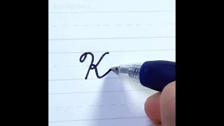 How to Write Letter K k in American Cursive Handwriting [upl. by Jacklyn109]