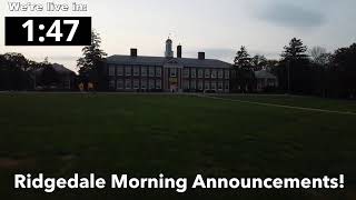 Ridgedale Middle School Morning Announcements  112923 [upl. by Oicnoel281]