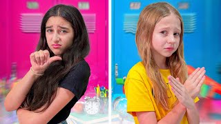 School Challenge between Nastya and Evelin new channel [upl. by Follmer950]