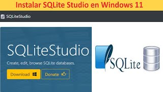 Instalar SQLite Studio en Windows 11 [upl. by Nale]