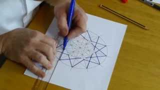 How to draw an Islamic geometric pattern Ayyubid Star [upl. by Mareld]