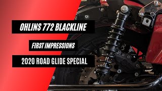 Ohlins suspension 772 Blackline  First impressions  2020 Road Glide Special [upl. by Gorges900]