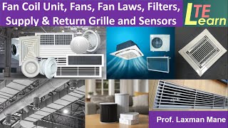 Fan Coil Unit Fan Types Fan Laws Filters Supply Return Grills Sensor Air Distribution System [upl. by Trstram]