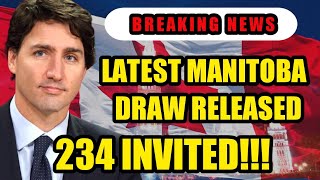 🤩NEW MANITOBA PNP DRAW INVITES 234 CANDIDATES TO APPLY FOR PR [upl. by Nymrak]