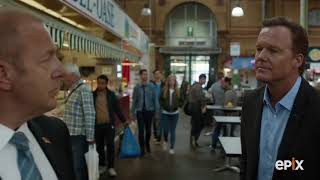 Berlin Station Season 2 Ep 209  Josef and Nick at the Market I EPIX [upl. by Aihtnys432]