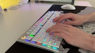 Logitech G915 X Tactile TKL White ASMR [upl. by Lawry]