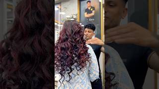 Red violet hair ✨♥️hairbysanjeev red redhair trend 2025 ￼ [upl. by Ruyam111]