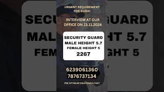 DUBAI SECURITY GUARD INTERVIEW IN INDIA [upl. by Strickler553]