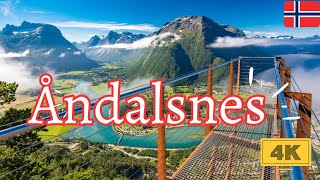 Åndalsnes Spring Walking Tour4K  May 2023 The Mountain City Of Norway 🇳🇴 [upl. by Lekcim]