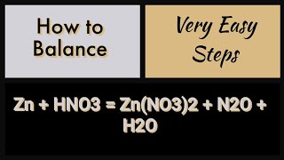 How to Balance ZnHNO3ZnNO32N2OH2O balancingchemicalequations pleasantchemistryacademy [upl. by Buck]