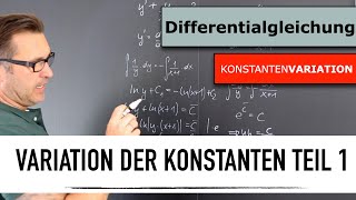 Differentialgleichung lösen mit Variation der Konstanten Teil 1  DGL  homogene Lösung [upl. by Koblas]