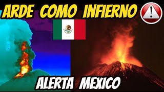 Ultimo Minuto FUERTE EXPLOSION Y ERUPCION DEL VOLCAN POPOCATEPETL en alerta Puebla en vivo Hoy [upl. by Haggerty]