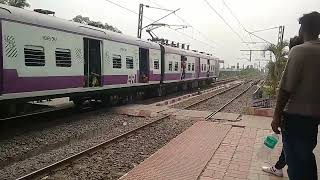 32233 SealdahDankuni local  leaving DAKSHINESWAR Station [upl. by Aernda]