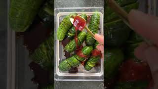 Asiatischer Gurkensalat 😍 VIRAL ASIAN CUCUMBER SALAD 🥒 cucumbersalad [upl. by Green]