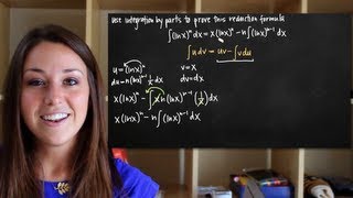 Integration by parts to prove the reduction formula KristaKingMath [upl. by Sulienroc]