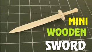 How to make a Mini Wooden Sword using a Popsicle Stick  Toy Weapon [upl. by Bessie]