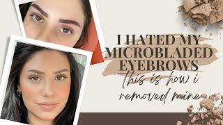 Microblading gone wrong and how I fixed it at home microblading vlog eyebrows [upl. by Dave918]