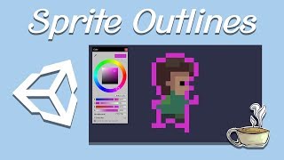 Writing Shaders In Unity  2D Sprite Outline  Beginner Tutorial [upl. by Cardwell]