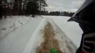 KX 250 2stroke Crash  steel wire over trail [upl. by Cinemod]