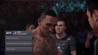 UFC 3  Max Holloway vs Khabib Nurmagomedov  Lightweight Title Fight  Legendary Difficulty [upl. by Rehttam]