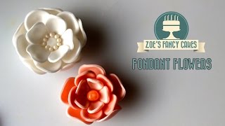 How to make a fondant flower for your cakes How To Cake Decorating Tutorial Simple [upl. by Eilzel253]