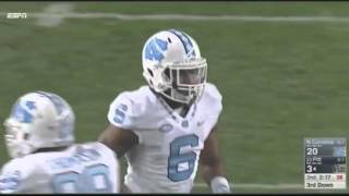 MJ Stewart UNC Football highlights [upl. by Aleacim]