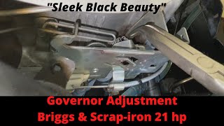 Governor Adjustment Briggs and ScrapIron 21 hp engine [upl. by Sumetra]