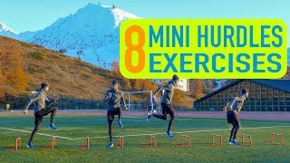 MINI HURDLE DRILLS 8 athletics running exercises Agility Plyo Speed training run faster today [upl. by Enyamart872]