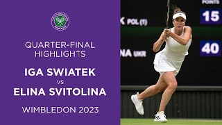 Iga Swiatek vs Elina Svitolina QuarterFinals Highlights  Wimbledon 2023 [upl. by Ramedlab]