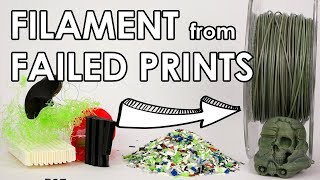 Recycle your failed 3D prints Make new filament at home [upl. by Benkley510]