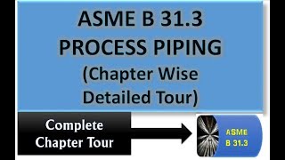 ASME B313  Chapterwise Tour Of Process Piping Code [upl. by Rasia]