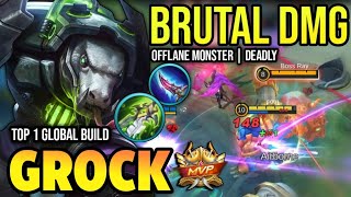 GROCK BEST BUILD 2023  BUILD TOP 1 GLOBAL GROCK GAMEPLAY  MOBILE LEGENDS✓ [upl. by Ro]